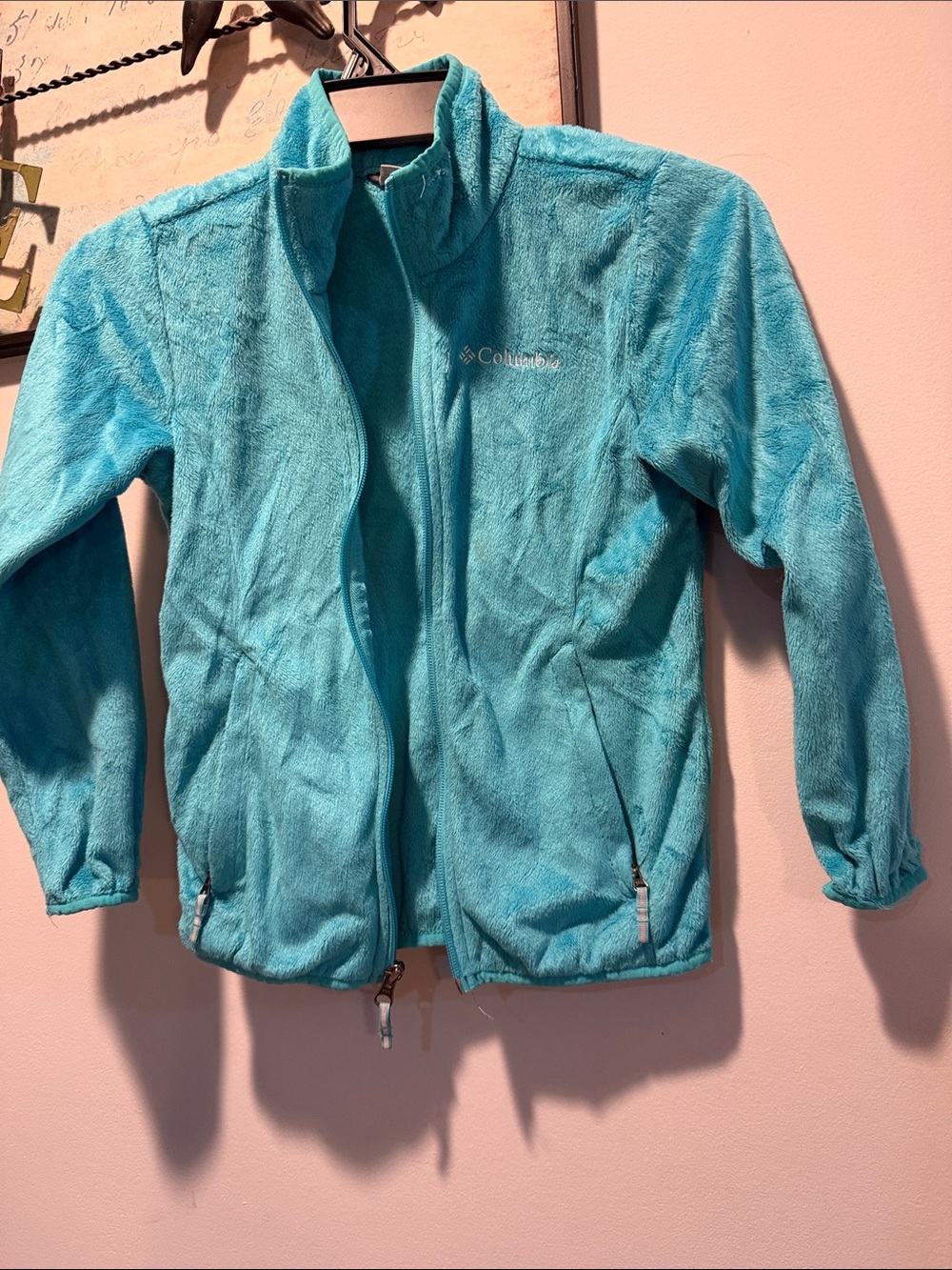 Columbia Kids Turquoise Blue Fleece Jacket